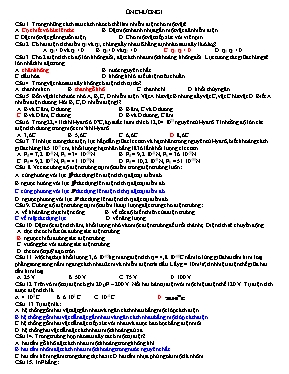 Đề ôn tập Chương 1 môn Vật lý 11